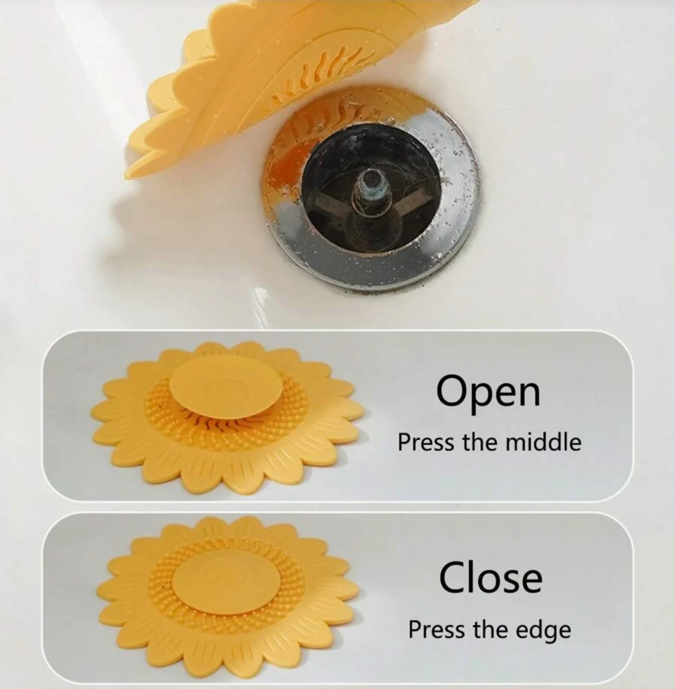 1pc Press-Type Sink Drain Cover