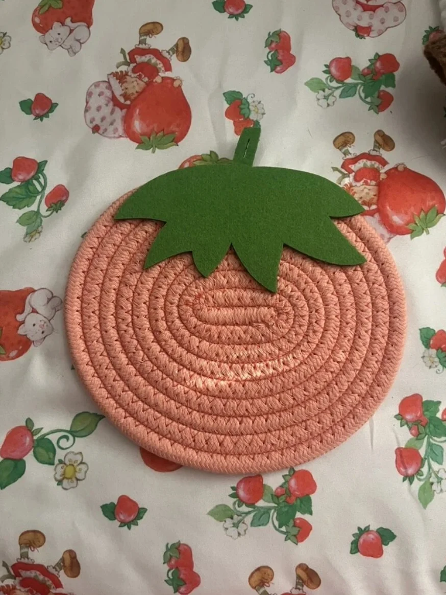 Screenshot_1-7-2025_195317_us.shein.com 🍓 Strawberry/🎃Pumpkin Heatproof Cute Fruit Fabric Mats
