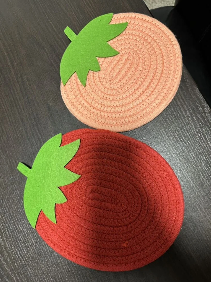 Screenshot_2-7-2025_5209_us.shein.com 🍓 Strawberry/🎃Pumpkin Heatproof Cute Fruit Fabric Mats